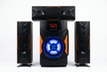 Amtec AM-312 3.1CH X-Bass Home Theater System - Full System Front View Black and Orange