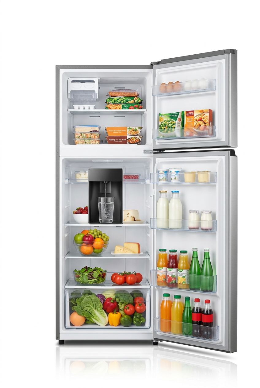 Hisense 205L REF205DR Double Door Refrigerator - Interior Open View