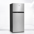 AI-edited GNIX FR-236-DF silver 206L double-door refrigerator, normal closed view