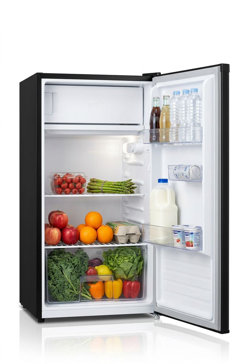 GNIX FR-120DF 90L Single Door Refrigerator - Interior View