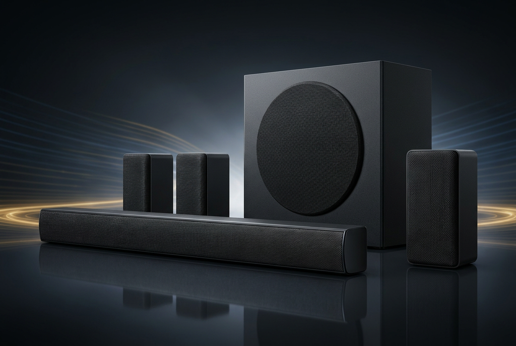 Hisense HS5100 5.1CH Soundbar - Dramatic Angled View