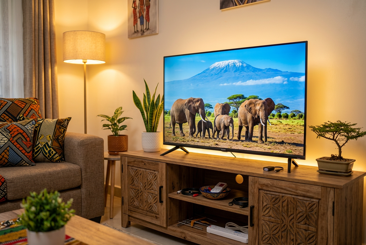 Vitron HTC3288QS 32-Inch Full HD QLED Smart Android TV - Living Room Lifestyle