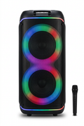 SS-8801 Dual 8 Inch Portable Bluetooth Party Speaker - RGB LED Ring Lights Product Shot