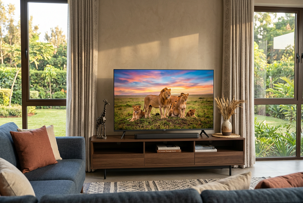 Syinix 50 Inch Smart TV - Living Room Lifestyle