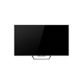 AI-edited Skyworth 65-inch TV on white with screen off and central loop stand.
