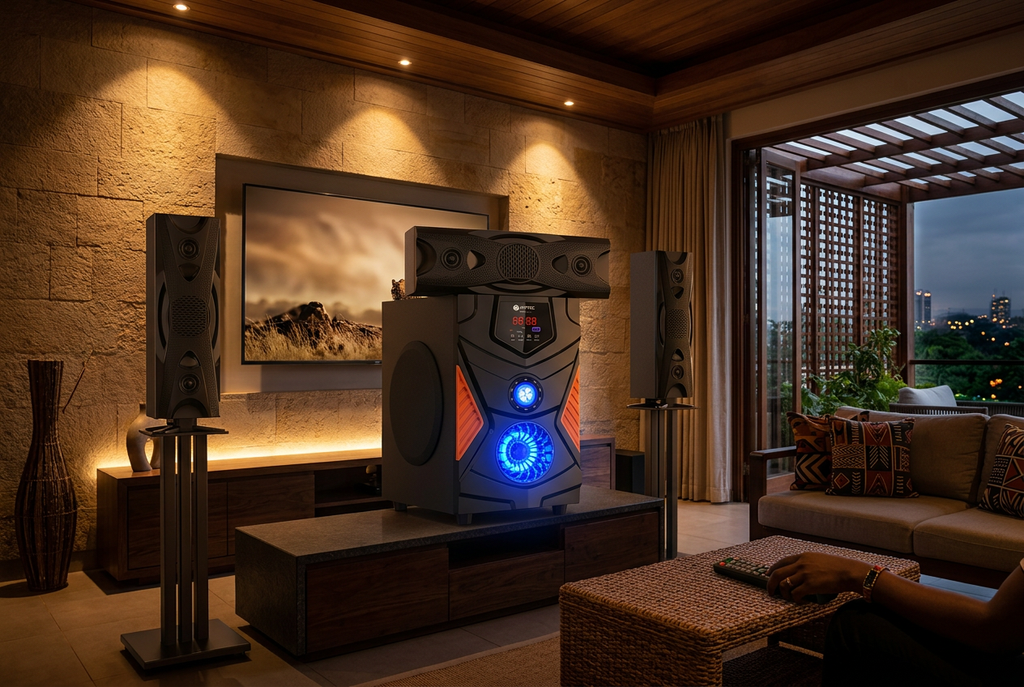 Amtec AM-312 3.1CH X-Bass Home Theater System - Living Room Lifestyle Setup