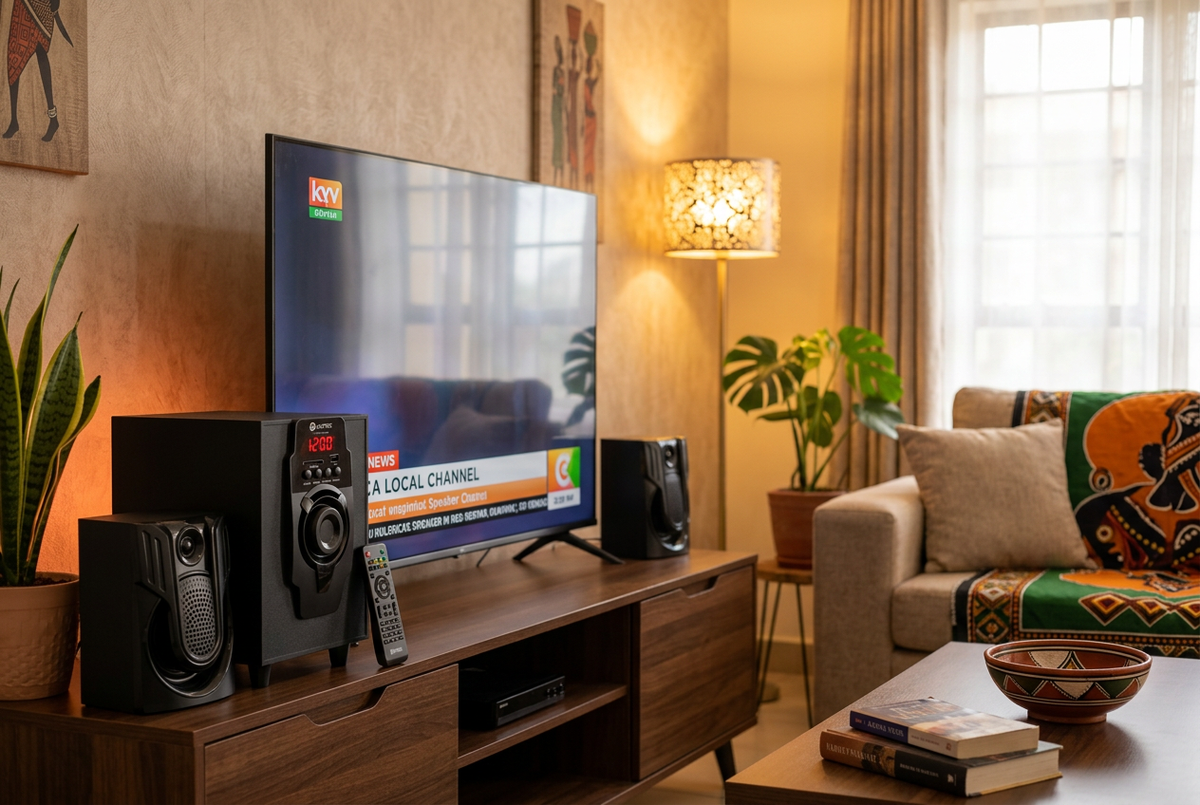 Amtec AM-808 2.1CH Multimedia Speaker System - Living Room Lifestyle Setup