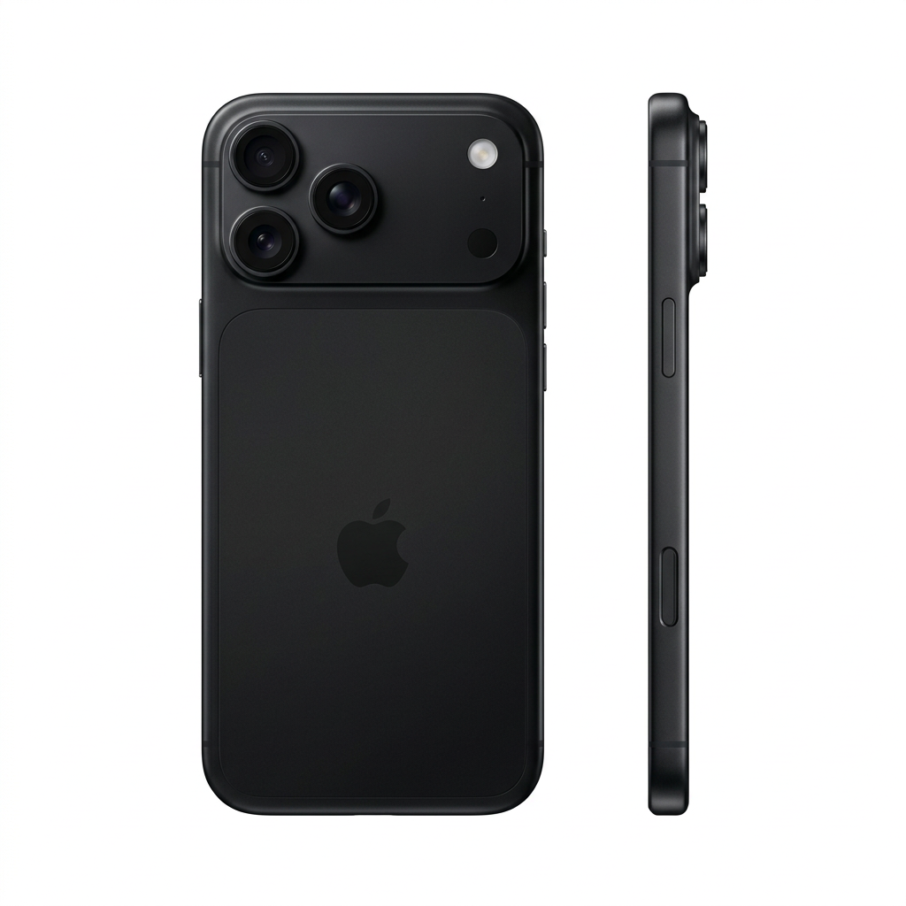 Black phone on white background