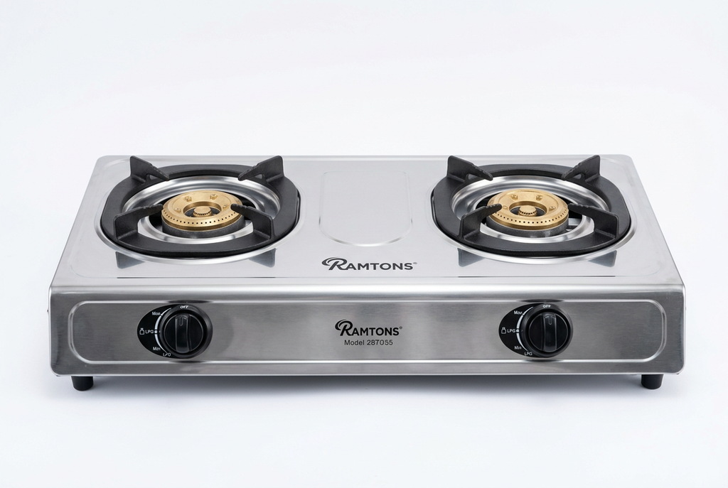 Ramtons RG/538 Double Burner Gas Cooker - Front View