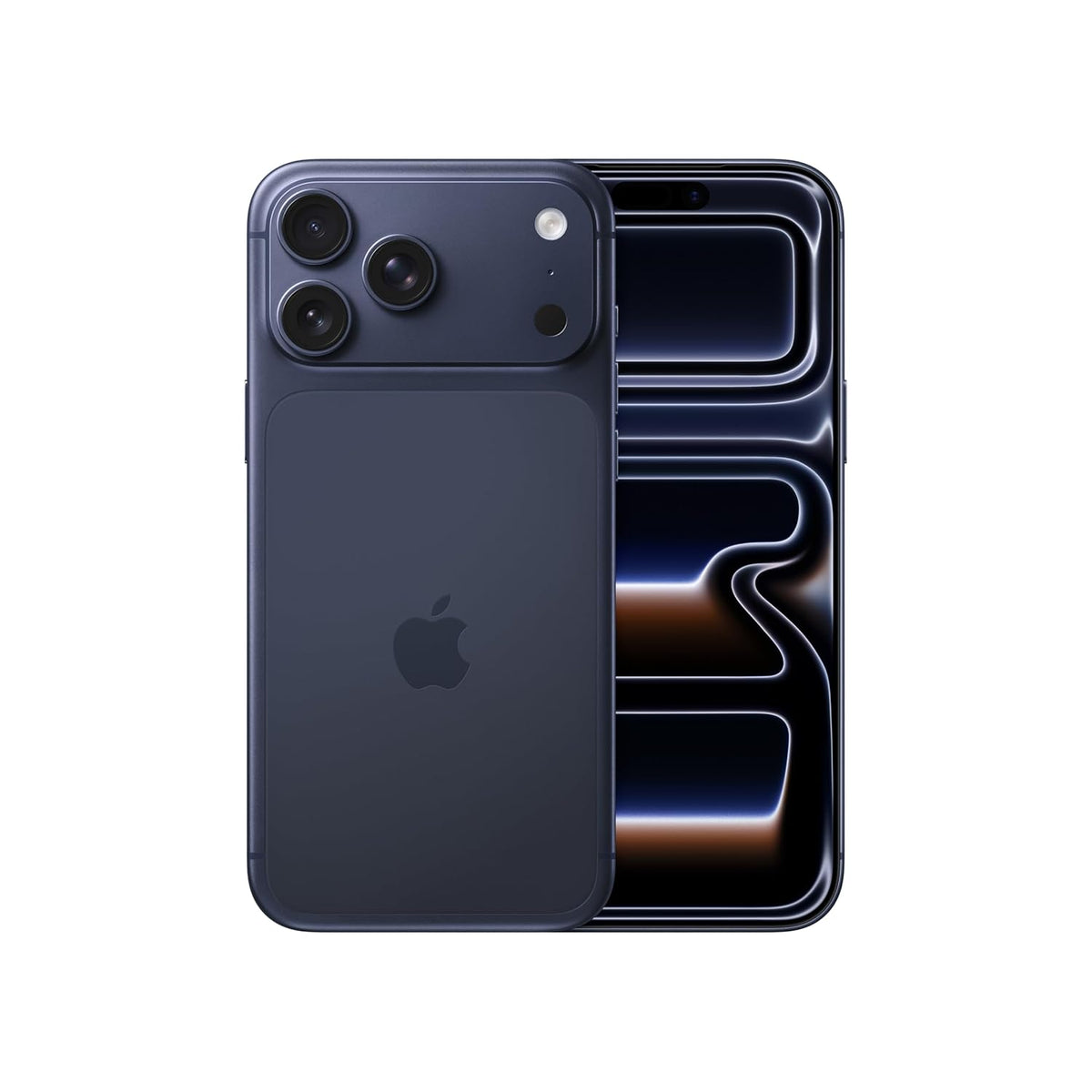Representative iPhone 17 Pro Max 256GB Orange/Blue eSIM. Colour and appearance may vary; configuration as listed.