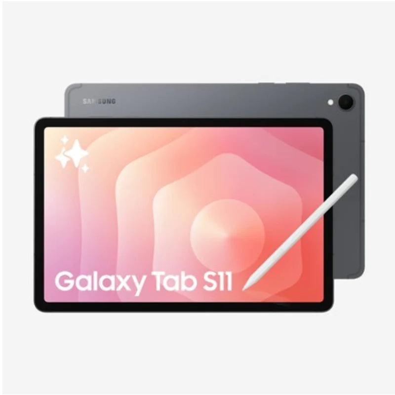 Representative product image for Samsung Galaxy Tab S11 12/256GB 5G. Stylus shown; supplied accessories as listed.