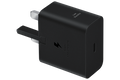 Samsung 25W charger, UK three-pin plug; manufacturer reference, adapter view only
